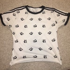 Panda Print Crop Top